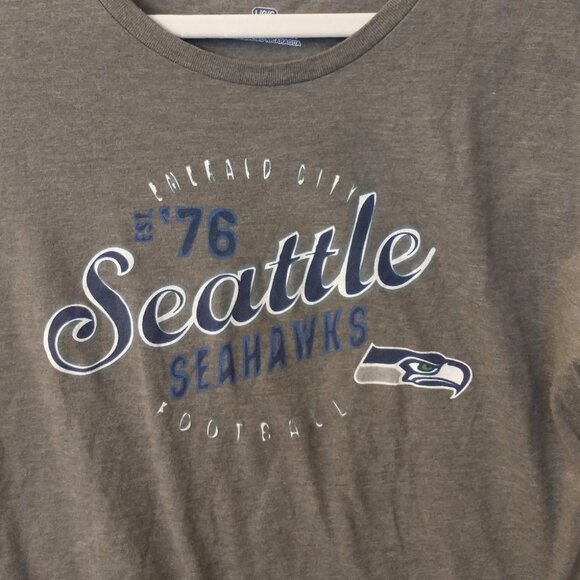 Women's Seattle Seahawks Gray Short Sleeve Tshirt by NFL Team Apparel Size Large - Picture 2 of 9